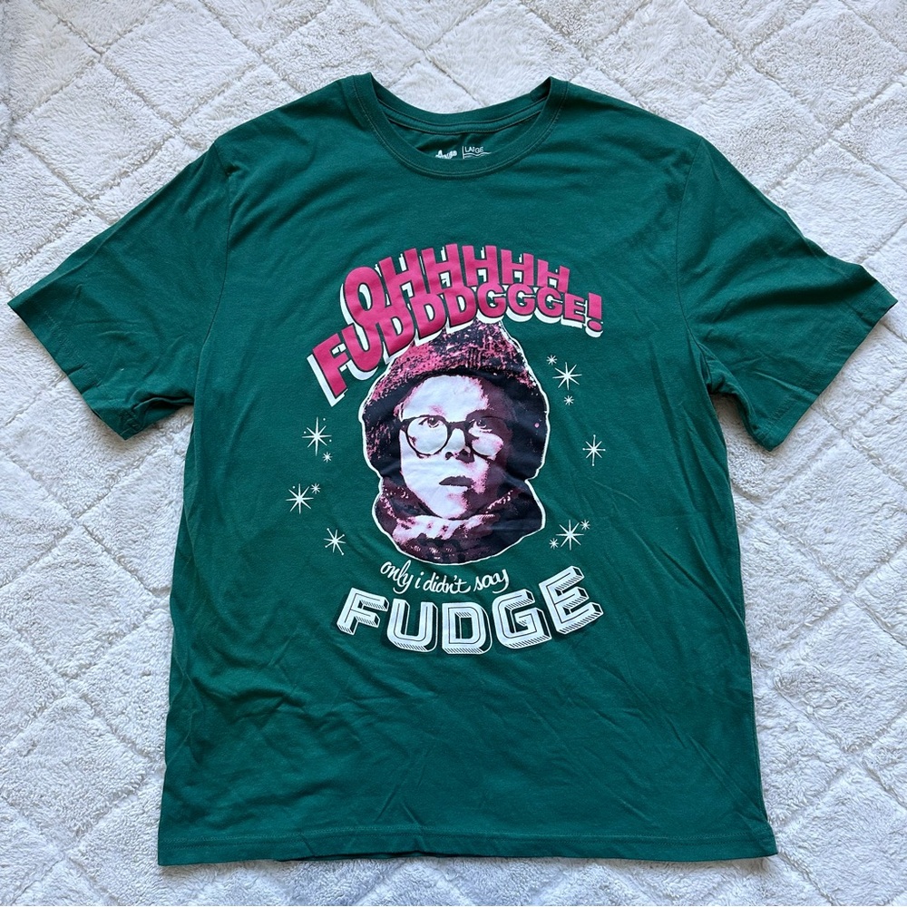 A Christmas Story | "Oh Fudge... But I Didnt Say Fudge" Graphic Tee | Size Large